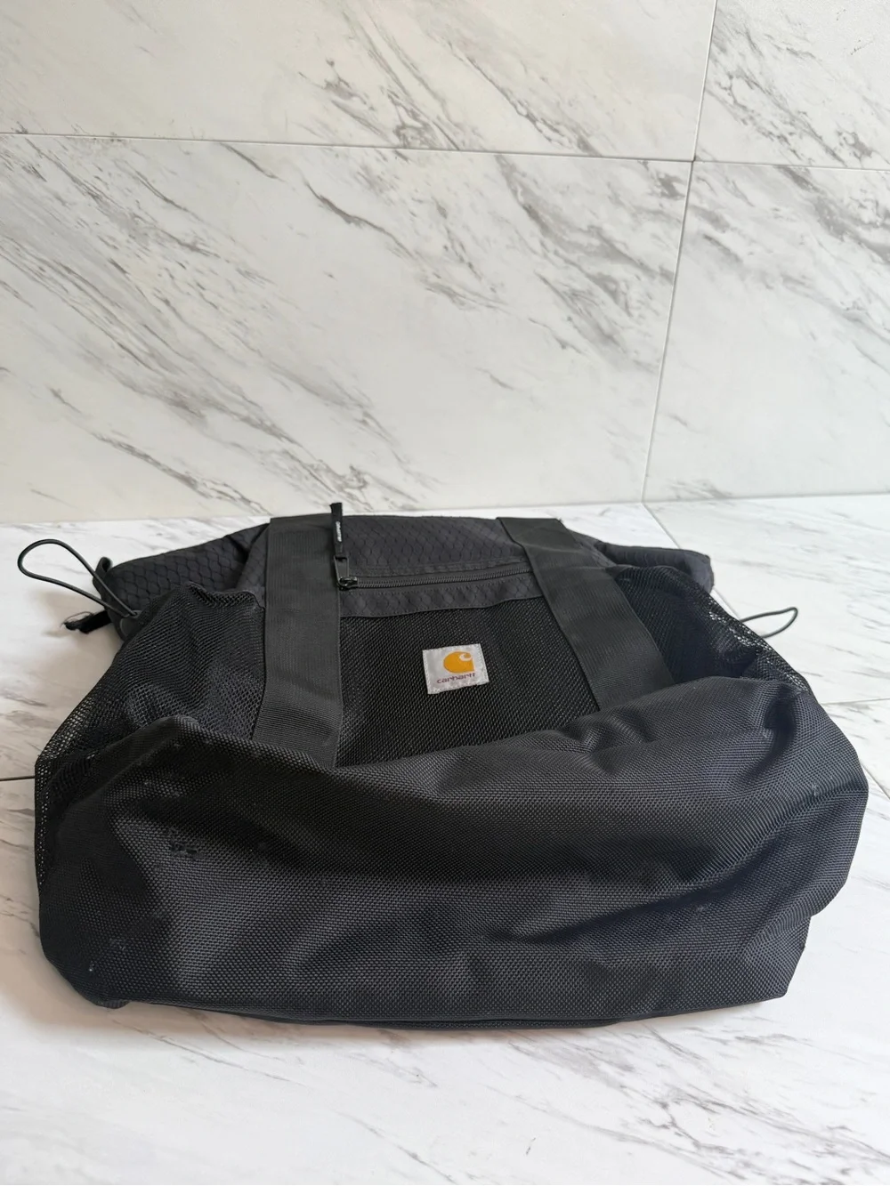2/$100 Carhartt WIP Medley Black Canvas Mixed Utility Unisex Tote Bag